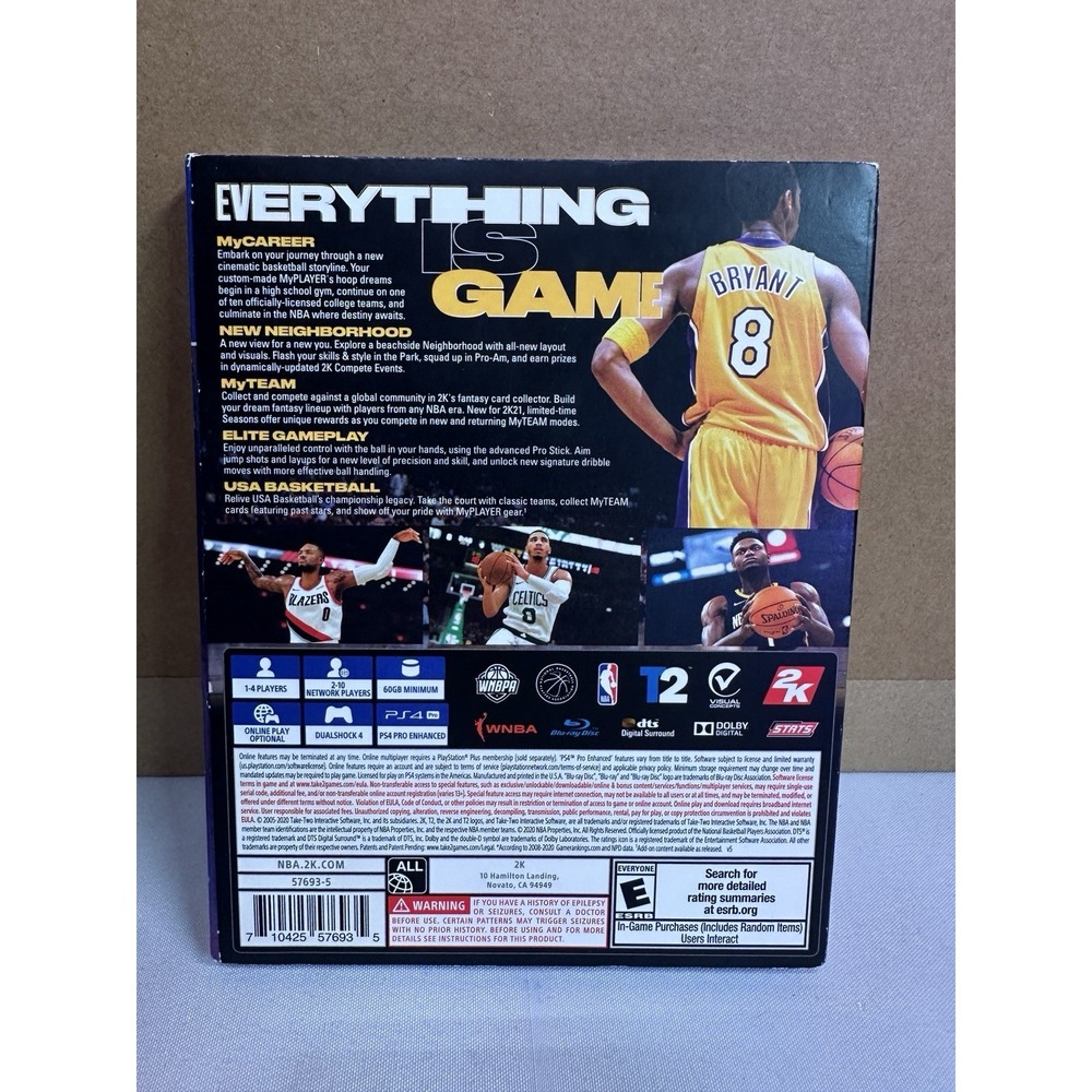 NBA 2K21 Mamba Forever Edition PlayStation 4 - Sony Kobe Bryant New, Sealed! - Picture 2 of 3